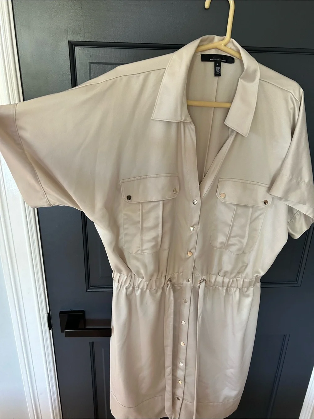 White House Black Market Matte Jersey Utility Jumpsuit - Picture 4 of 8